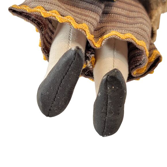 Vintage 7.5" Eastern European Folk Doll 8" Handmade Spinning Wool Costume - Picture 16 of 16